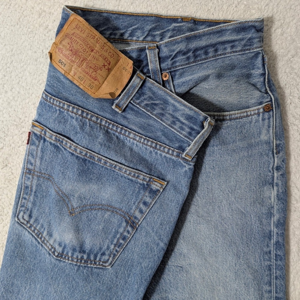 Levi's 501 Jeans Mens 40/30 Blue Vintage Made in USA Straight Button Fly 97'
